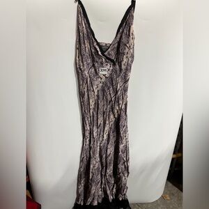 #3044-Angie Black and Cream Maxi Dress